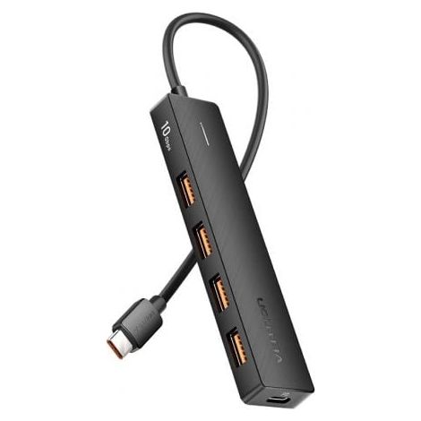 Hub USB Tipo-C 3.2 Vention CKCBB/ 4xUSB/ 1xUSB Tipo-C PD