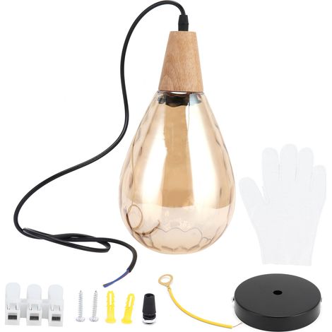 E27 Glass Pendant Light Holder Modern Hanging Light Socket Without Bulb 16cm Living Room Decor 220V