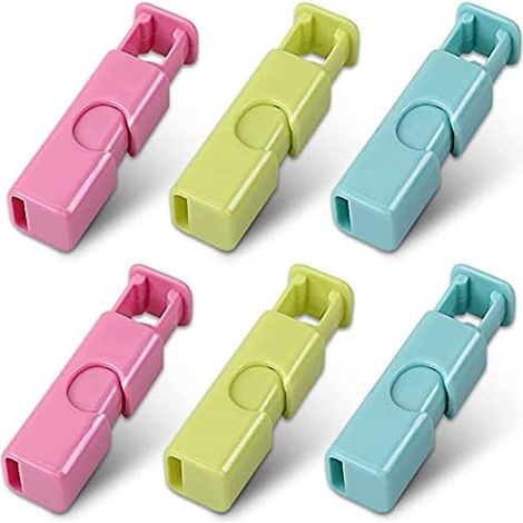 Lot de 6 attaches réutilisables pour sacs à pain et aliments, fermeture hermétique, prise antidérapante.-AquaForge (1/5)