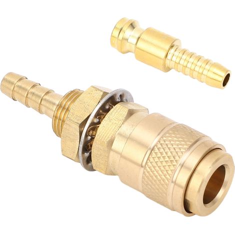 Adaptateur de gaz refroidi à l'eau, raccord rapide en laiton pour torche de soudage MIG/TIG PTA DB 6 mm/0,24 po (1/5)