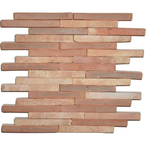 Tomette rectangulaire en Terre Cuite Finition Vieux Patrimoine - 22,5x2,3x2,3 cm (1/3)