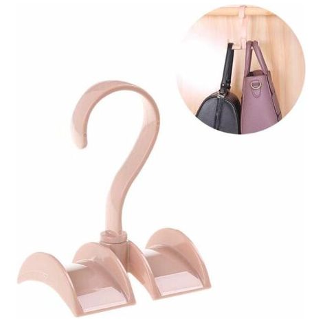 BUNTHAUS Cintre portemanteau crochet garderobe sac cintre en plastique double crochet portemanteau cravate support de rangement (1/5)