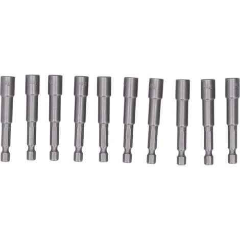 10 pièces embouts hexagonaux magnétiques puissants pour visseuse électrique accessoires 7mm (1/5)