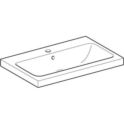 Geberit iCon Light Waschtisch, 75 cm x 48 cm, mit Hahnloch und (1/5)