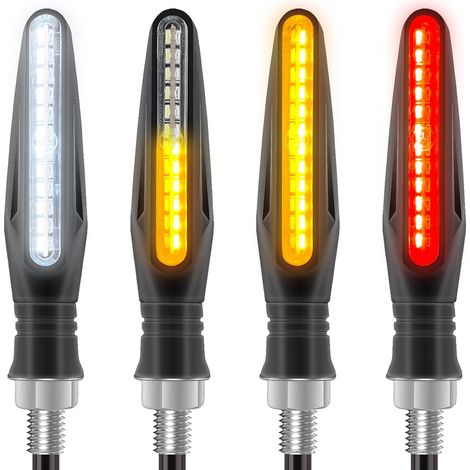 clignotants dynamiques pour moto, feux de jour et feux stop 12V