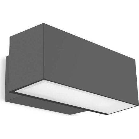 LEDS C4 Afrodita LED 300mm Double Emission Downlight LED Extérieur Urbain Gris, Partiellement Sablé IP66 34.6W 4000K Dimmable