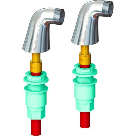 Anquier – Kit de 2 colonnettes Idro'Clic PER Ø12 – Raccordement direct Mâle 3/4 – Fixation rapide sans joint – Pour baignoire (1/2)