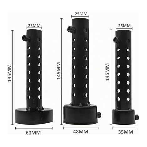 Universal Motorcycle Exhaust Muffler 48mm Baffle dB Killer Short Black (1/4)