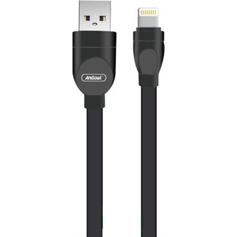 Andowl - Cavo Trasferimento Dati Ricarica Rapida Da Usb A Lightning 3a 1 Mt Nero Q-sj122b - (1/3)