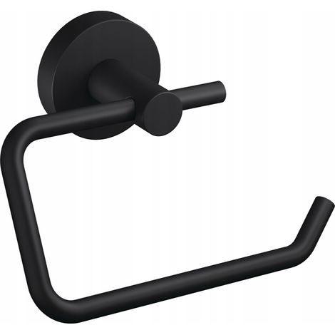 Tesa Moon Black porta-rouolo bagno design moderno nero (1/5)