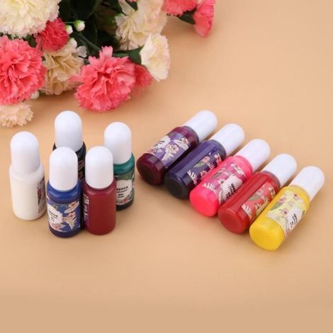 Colorant UV époxy - 10 couleurs non toxiques - Brillant après durcissement (1/4)