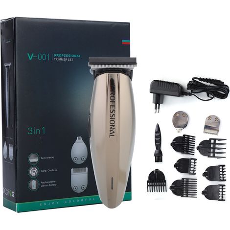 Tondeuse À Cheveux - Tondeuse Rechargeable 3-en-1 Avec Têtes Interchangeables - Pour Coupe Et Sculpture De Cheveux - 1 Pièce (1/5)