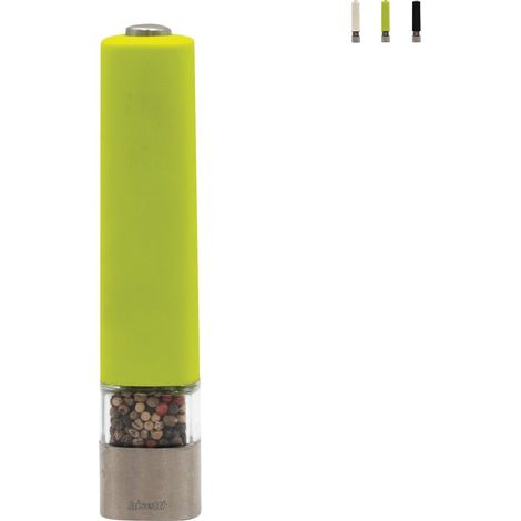 Macina sale e pepe elettrico design trasparente 20cm Bisetti - Verde