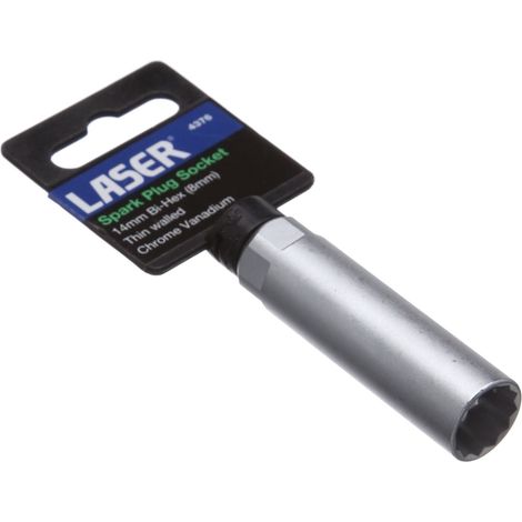 Douille bougie de 14 mm paroi mince - laser 4376 (1/2)