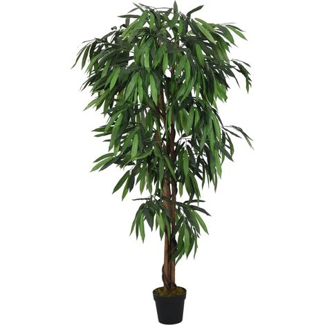 Árbol de mango artificial con 1050 hojas verde 200 cm