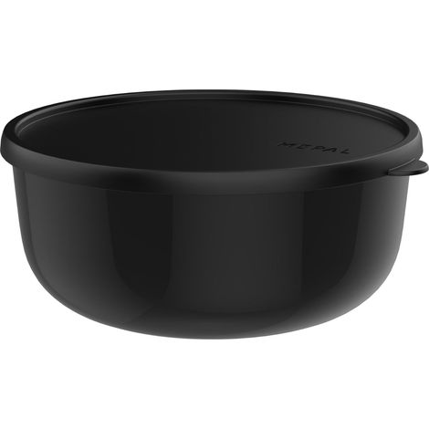 Récipient pour micro-ondes Lumina - Boîte hermétique alimentaire avec couvercle pour frigo, congélateur, four vapeur, micro-ondes et lave-vaisselle - Bol de service - 3000 ml - Nordic black (1/5)