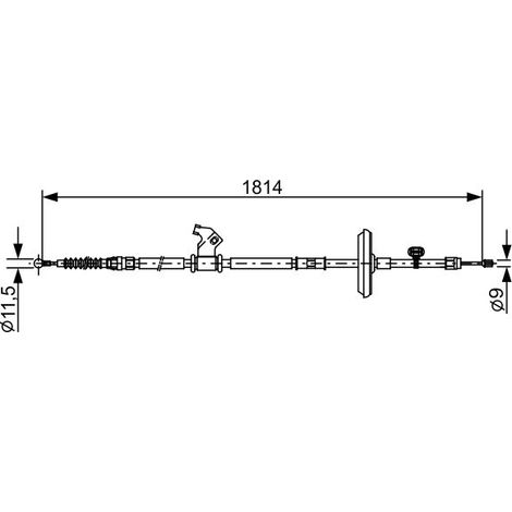 Tirette à câble, frein de stationnement BOSCH 1 987 482 502 OPEL 13367628