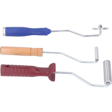 Kit de 3 rouleaux à bulles en fibre de verre, en alliage d'aluminium, pour la stratification de résine de fibre de verre, idéal pour la réparation de baignoires, douches et bateaux.