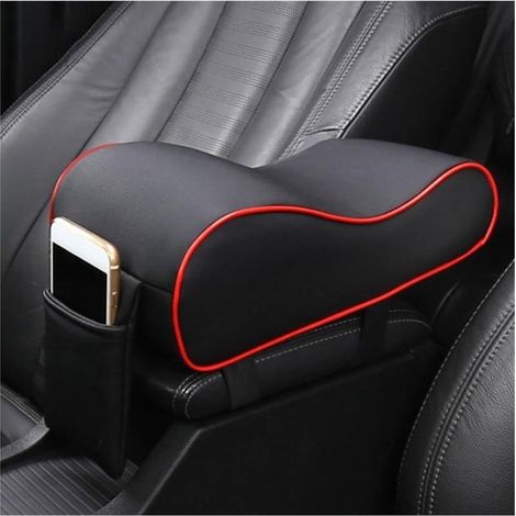 Accoudoirs de voiture Car Accoudoir central Pad,Noir (bord rouge) (1/5)