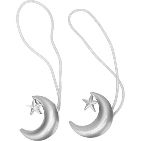 2PCS Attaches Rideaux Magnétiques Fermoirs pour Fenêtre Décor Maison Bureau Argenté (1/5)