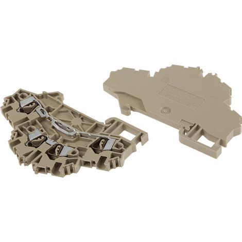 Bloc de jonction à deux étages RS PRO, 2.5mm², Fixation à ressort, Gris ( Prix pour Paquet de 10 )
