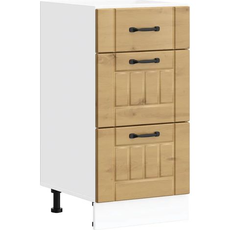 Mueble de cocina Lucca optimizado para ahorrar espacio 40 x 46 x 81,5 cm funcional estilo contemporáneo madera de roble de ingeniería hecho a mano 020050473 (1/5)