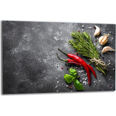 PLAQUE DE PROTECTION EN VERRE POUR CUISINIÈRE 80x52 CUISINE (1/5)