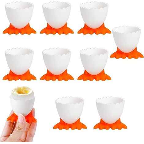 Eierbecher aus Kunststoff – Tragbarer Eierhalter – DIY – 9 Stück – 5,5 × 4,6 × 4,5 cm – Für Küche, Camping, Picknick (1/5)