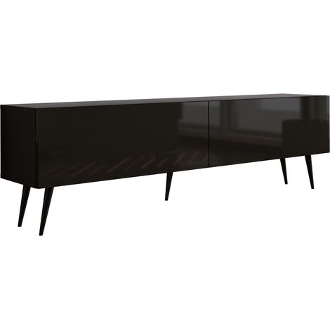 Mobile TV : Nero Opaco / Nero Lucido, gambe nere, 170 x 52 x 32 cm (1/5)