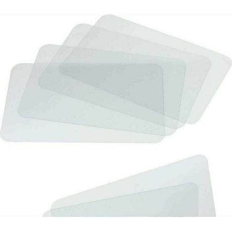 YMYNY Lot de 4 sets de table en plastique transparent – Protecteur de table pour table de salle à manger, comptoir de cuisine, bureau, table de peinture, étagères – Feuilles de plastique multi-usages, (1/4)