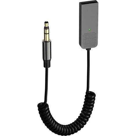 Adaptador Bluetooth auxiliar para coche - Adaptador de audio inalámbrico con Bluetooth 5.2 y conector USB de 3,5 mm - Para navegación por voz (1/5)