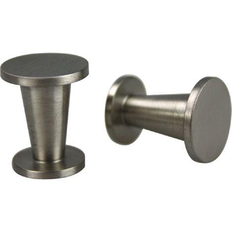 Formschöner Möbelknopf massiv Edelstahl matt gebürstet ø 20mm Möbelknauf Türgriff (1/2)