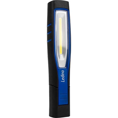 LED Handleuchte Taschenlampe Mobile Leuchte Alu Grau IP65 Akku H 23 cm