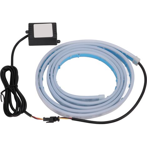 Bande lumineuse LED extérieure de capot de voiture de 70 pouces, 12 V RGB, étanche, multicolore, contrôlable par application (1/5)