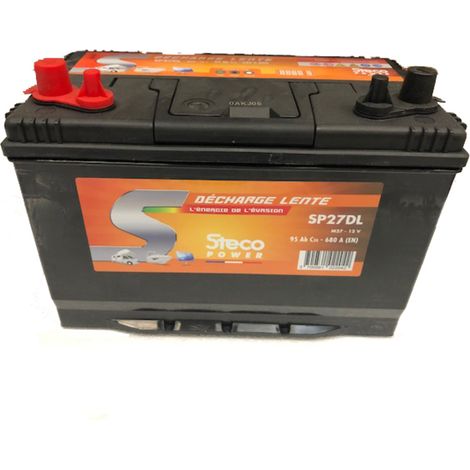 Batterie 12V 95 Ah (20h) 302x172x220 mm langsame Entladung stecopower - sp27dl