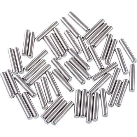 Lot de 50 chevilles de support d'étagère en acier inoxydable Nickel poli 5 x 25 mm (1/5)