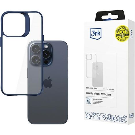 Apple iPhone 15 Pro - 3mk Satin Armor Case+ Blau