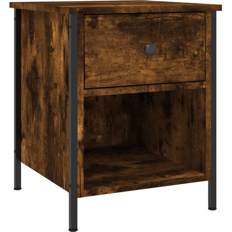 Maison Exclusive - Comodino Rovere Fumo 40x42x50 cm Legno Multistrato