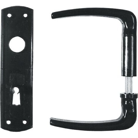Drückergrt.Universal-Kastenschloss BB schwarz 55mm VK 8mm BEVER