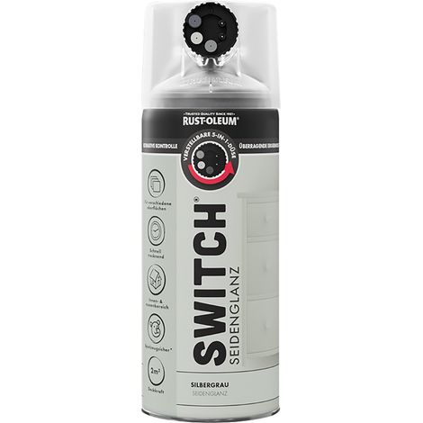 Rust-Oleum Sprühlack Switch 400 ml silbergrau seidenglanz Lackspray