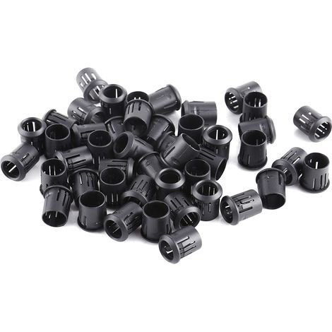 Support de LED en nylon noir 10mm, 50 pièces, montage à clip, pratique pour diodes et lampes (1/3)