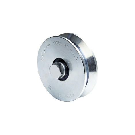 Comunello RUOTA PER CANCELLI CON PERNO GOLA Y 2 cuscinetti art. 307 mm. 120x30 6 PZ