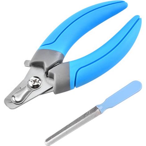 Ensemble coupe-ongles et lime à ongles pour animaux avec protection intégrée pour éviter de couper trop court. Lames ultra-tranchantes. Outil de toilettage professionnel pour animaux de toutes tailles (1/5)