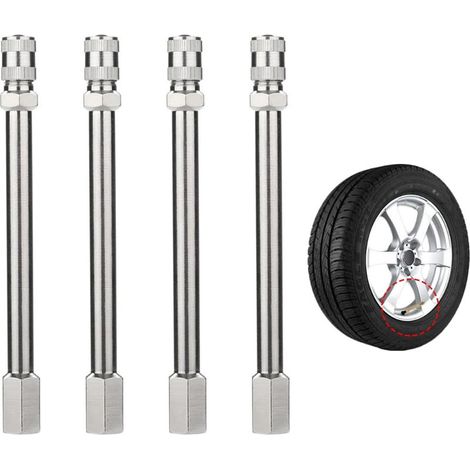 100 mm Extension de Valve de Pneu Adaptateur D'extension de Valve de Pneu Automatique Rallonge de Valve Adaptateur de Valve en Cuivre Rallonge de Valve de Voiture pour Soupapes de Voitures/Camions (1/5)