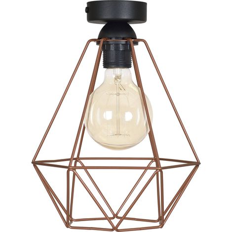 Industrielle PLAFON LOFT Lampe Retro Edison Kupfer
