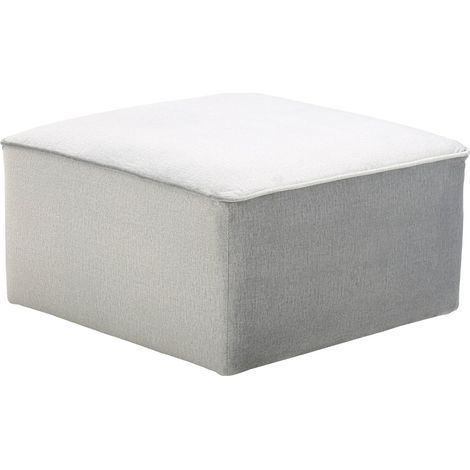 Pouf modulable en velours gris argenté pour salon - gris argenté clair velours (1/4)