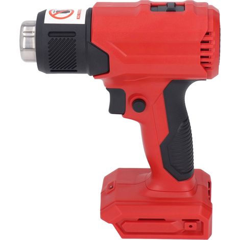 Pistolet à air chaud rechargeable lithium-ion à trois niveaux de température réglable, brûleur de film thermorétractable portable haute puissance, modèle Makita, rouge. (1/5)