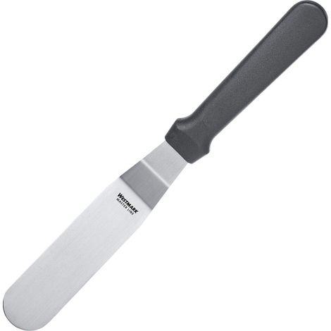 Spatule Coudée, Angle, Flexible, Dimensions : 3 x 10 cm, Longueur : 25 cm, Acier Inoxydable/Plastique, Noir/Argent, 31252270 (1/5)