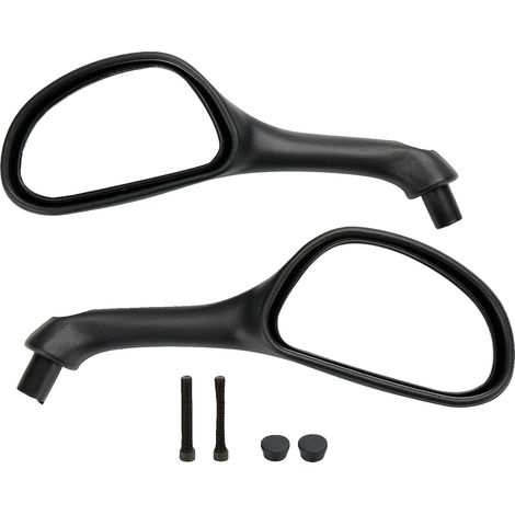 Specchietti, larghezza 122 mm, altezza 67 mm, lunghezza braccio 105 mm, filettatura destrorsa M8, venduti in coppia. (1/5)