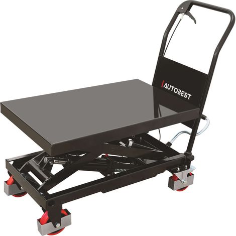 Table de levage hydraulique 300 kg - 2 roues pivotantes - Dimensions plateau 82 x 50 cm - Atelier et Garage (1/5)